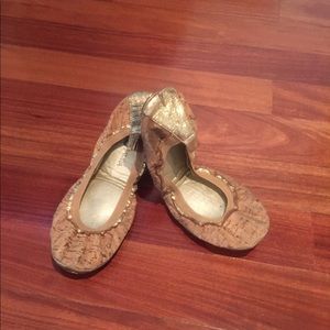 Yosi Samra glitter cork flats size 8